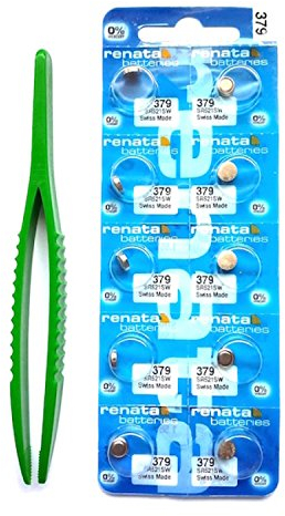 Renata SR521SW Lot de 10 Stapel Bouton 379 au Lithium