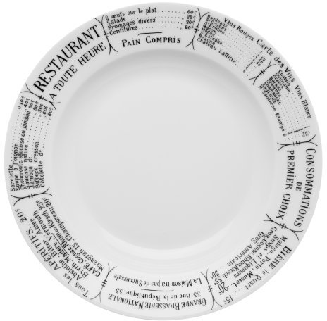 Pillivuyt Teller, weiß/schwarz