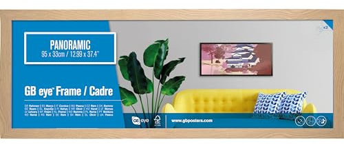 GB eye Ltd, Cornice Rovere-Panoramica, 33x95cm-Eton, Legno, Quercia, 41 x 41 x 3.8 cm