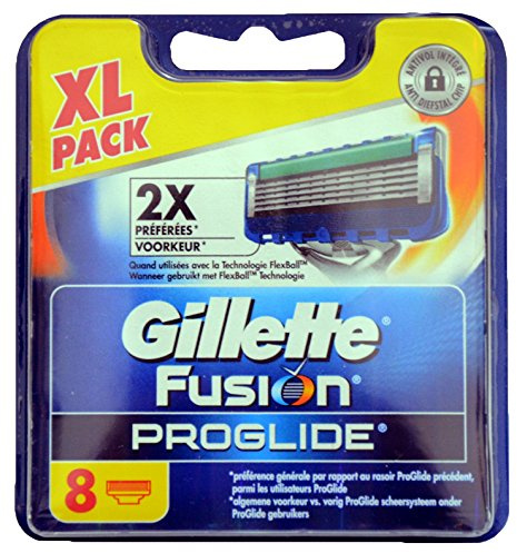Gillette Fusion Proglide Blades - Dermatologically Tested - Pack of 8