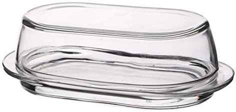 Una alta calidad mantequillera de vidrio en caja