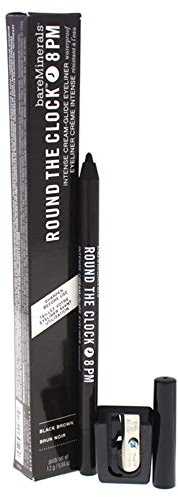 bareMinerals Round The Clock Intense Cream-Glide Waterproof Eyeliner - Black/Brown for Women 0.04 oz Eyeliner