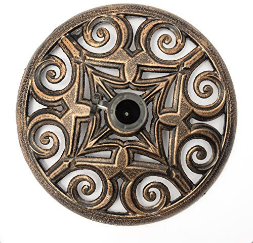 Trademark Innovations Base de sombrilla de Hierro Fundido, Bronce, 17.7 Pulgadas