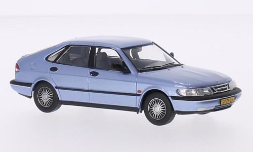 Saab 900 V6, metallic-hellblau, 1994, Modellauto, Fertigmodell, Triple 9 Collection 1:43