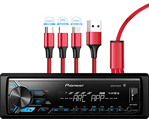 Pioneer MVH-X395BT 200W Bluetooth Negro Receptor Multimedia para Coche - Radio para Coche (Negro, 1 DIN, 200 W, 4.0 Canales, 50 W, Giratorio)