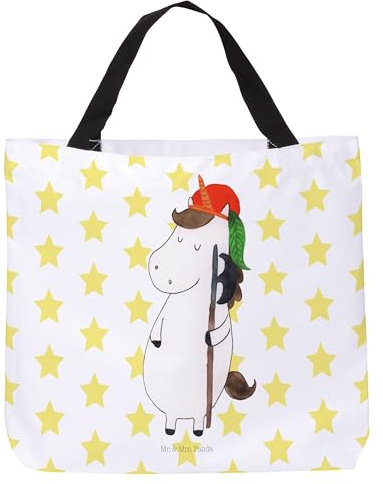 Mr. & Mrs. Panda Shopper Einhorn Junge - Geschenk, Einkaufstasche, Freizeittasche, Pegasus, Bube, Schultasche, Unicorn, Schulbeutel, Einhörner,