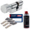ToniTec Set aus ABUS Sicherheitsschloss Schließzylinder als Knaufzylinder Profilzylinder XP20 KXP20S mit Sicherungskarte 45/40K und ToniTec Pflegespray