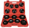 OCGIG 15Pcs Coffret Cloche pour Filtre à Huile Couvercle Clé pour Retrait Outil de Garage