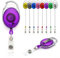 Violett Ausweisjojo Schlüssel JoJo mit Gürtel Clip Spulen 1 Stück, Ausweis für ID Badge Holder Yoyo Einziehbarer Kartenhalter Schlüsselkarten Schlüsselanhänger Set Schlüsselring Retractable