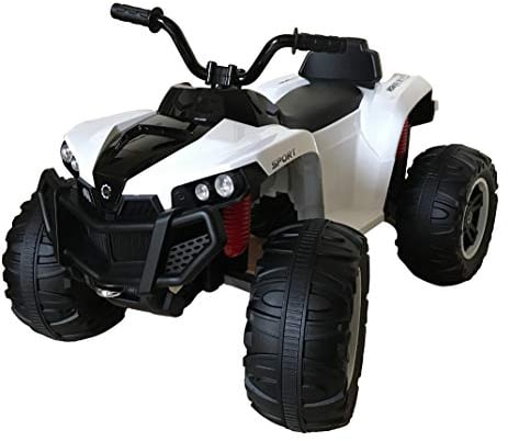 ES-TOYS Kinderfahrzeug - Elektro Kinderquad S888 2x25W, 12V7Ah (Weiss)