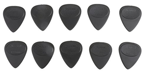 Nonslip Mixed Thickness Black Mandolin Plectrums Set Of 10pcs