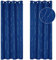 Deconovo Tende per Interni Oscuranti, Tende Camera da Letto con Anelli Moderne Termiche Isolanti, 168x138 CM (Larghezza x Altezza), 2 Pannelli, Blu Elettronico