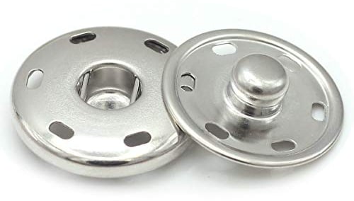 10 Sets Metall-Druckknöpfe aus Messing zum Aufnähen (25 mm)