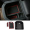 CDEFG Kompatibel mit VW T-ROC t roc 2018-2023 2024 Mittelkonsole Armlehne Aufbewahrungsbox Aufbewahrung Auto Center Console Organizer Tray mit Antirutschmatte T ROC 2024 Zubehör (Rot)