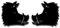Wildschwein 2er Set Keile Wild Sau Kopf Jäger Förster Aufkleber 10x9 cm #A5276