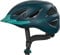 ABUS Stadthelm Urban-I 3.0 - Fahrradhelm mit Rücklicht, Schirm und Magnetverschluss - für Damen und Herren - Blaugrün, Größe M