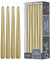 Hyoola Stabkerzen - 25 cm Metallisch Creme Gold, Tropffreie Tafelkerzen - Kerzen Lange Brenndauer 8 Stunden - 12er Pack