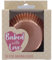 Baked With Love Foil Baking Cases, Cups, Greaseproof Cupcake Cases, Rose Gold - Pack of 50