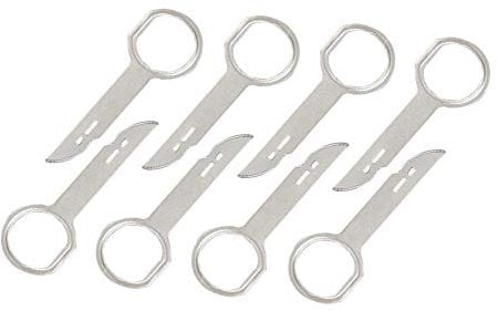 8 pz Strumento di Rimozione Autoradio Chiave DIN Chiavi di Rilascio Strumenti di Estrazione Stereo Pin Lettore CD/DVD Unità Chiave Strumento per Volkswagen Ford Focus Fiesta Mondeo Audi Mercedes
