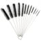 Reinigungsbürsten, 12 Stück Flasche Reinigungsbürsten Milchschlauchbürste Nylon Schlauchbürste Set für Reagenzgläser Reinigen Teekanne Düse Trinken Strohhalme Nylon Bürsten Set (Schwarz)