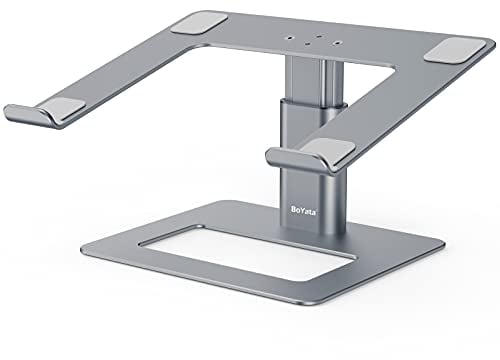BoYata Supporto PC Portatile, Supporto per Laptop Ventilato Regolabile in Altezza, Supporto per Notebook Compatibile con MacBook Pro/Air 10-15,9 '', HP, Dell, Surface, Samsung, Acer
