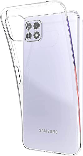 CAPTOR Coque de Telephone Transparente pour Samsung Galaxy A22, Coque Telephone TPU en Silicone Souple et Fine, Protection Appareil Photo de Haute Qualité avec Bord Relevé pour Écran et Appareil Photo