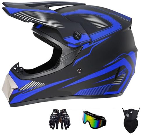 STRTG Erwachsene Motocross Helm Kind ECE Zugelassenes Kind Motorradhelm Cross Integral Enduro Kind Für Frau Mann Erwachsene H,XL