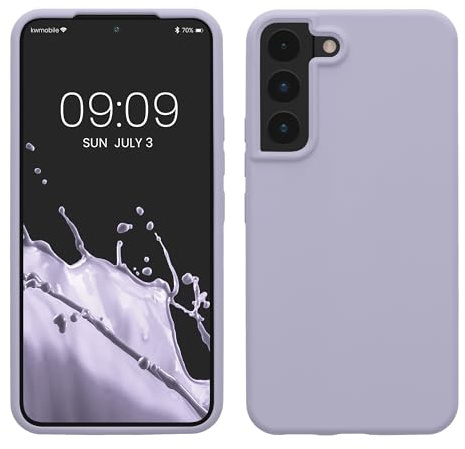 kwmobile Handyhülle für Samsung Galaxy S22 Hülle - Case Silikon - Kabelloses Laden - Schutzhülle Cover in Pastell Lavendel