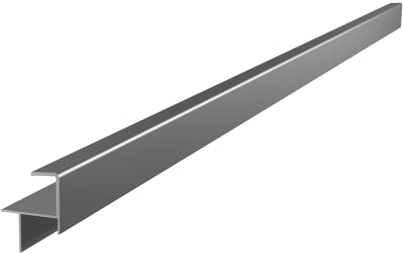 Gartenwelt Riegelsberger Abschlussprofil für Dielen Keramikplatten 20-21 mm Länge 190 cm Alu eloxiert Silber für alle Terrassensysteme 6 Stück