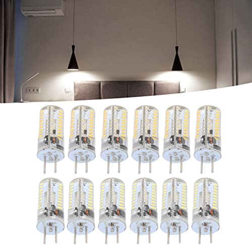 6 Stück 5 W 500 Lm GY6.35 LED-Birnen mit 72 LEDs 360-Grad-Beleuchtung, Kühlkörper für Decken-Landschafts-Kronleuchter-Lampen(Reines Weiß)