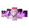 MRCCS Leinwanddrucke Modulare Wandkunst Wandaufkleber 5 Teiliges Wandbild Druck auf Leinwand Malerei Moderne Abstrakte Poster Mit Rahmen S/75cm×40cm Anime Hunter X Hunter Hisoka Bild
