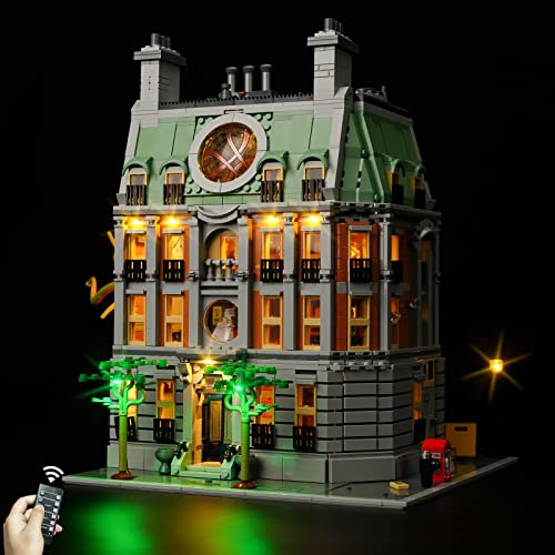 cooldac Licht-Kit Kompatibel mit Lego 76218 Marvel Sanctum Sanctorum Building Set with Doctor Strange, Led Beleuchtungs Set Kompatibel mit Lego 76218- Fernbedienungsversion(nur Lichter, Keine Modelle)