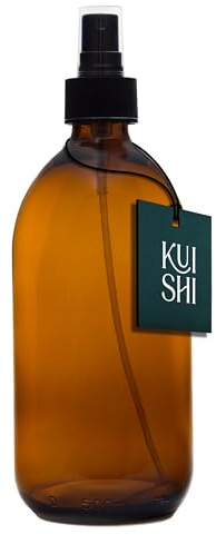 Kuishi 500ml Amber Glass Perfume Atomiser Spray Bottle – Refillable Travel Atomiser with Protection for Fragrance & Aftershave