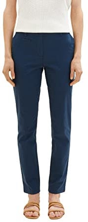 TOM TAILOR Damen 1037288 Slim Chino Hose, 11758 - Midnight Sail, 40W / 32L EU