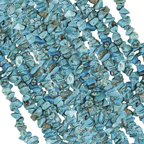 260pcs Blau Türkis Perlen zum Auffädeln Kristall Edelsteine Steine Perlenset für Armbänder Schmuck Selber Machen set Ketten Ohrringe Crafting Natürlichen Gebohrt 5-8mm