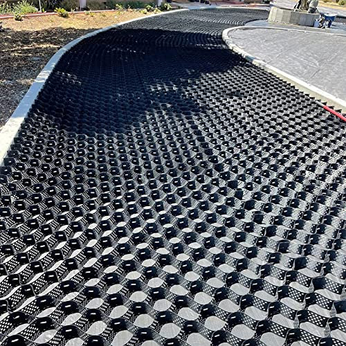 Stabilisateur de Gravier Stabilisation Du Sol Par Grille De Gravier, Système De Renforcement Du Sol Pour Les Trottoirs, Construction De Géogrilles Pour Les Allées En Pente, Gazon De Jardin ( Color : W