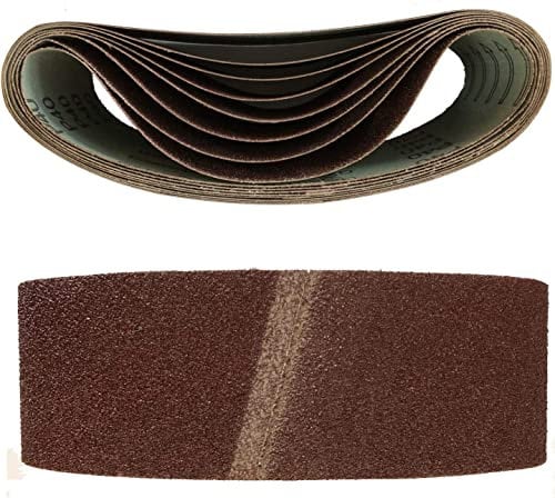 20 Stück gemischt Gewebe Schleifbänder 75 x 457 mm für Bandschleifer, Körnung je 4 x 40/60/80/120/180
