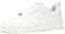 LUCKY STEP Damen-Sneaker mit Glitzernden Strasssteinen, Leder Low-Top Sneaker zum Schnüren, Lässige, Bequeme Walkingschuhe (Ganz weiß, 7US-37EU-4UK)