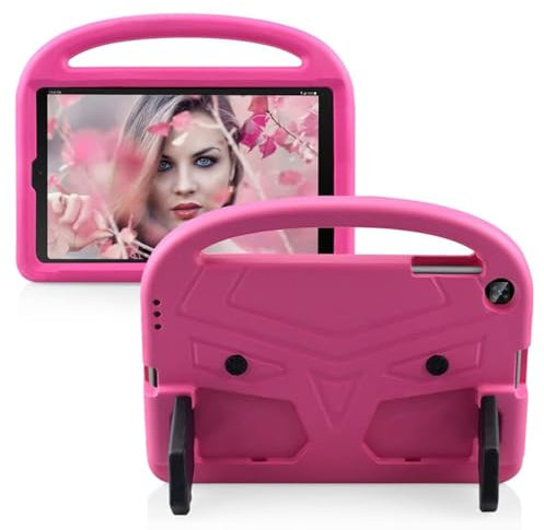 Funda para Tablet Samsung Galaxy Tab A de 10.1 Pulgadas 2019 SM-T510 T515, Apta para niños, asa con Soporte, Cubierta de Espuma EVA Segura, Ligera, a Prueba de Golpes, Rosa