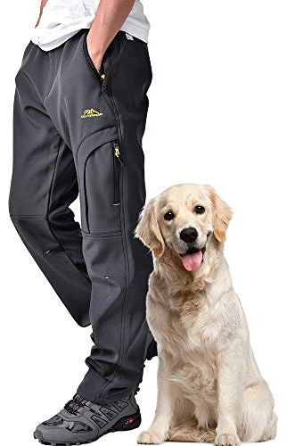 yeyity Herren Softshellhose Outdoorhose Wasserdicht Wanderhose | Warm Skihose Snowboardhose Winddichte Thermohose Gefüttert Schneehose Winter Trekkinghose