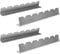 Wilitto 4 supporti per spiedini, in acciaio inox, con scanalatura antiscivolo, resistente, per barbecue, con 6 tacche compatibili con legno, bambù, rotondi, metallo, forniture per esterni