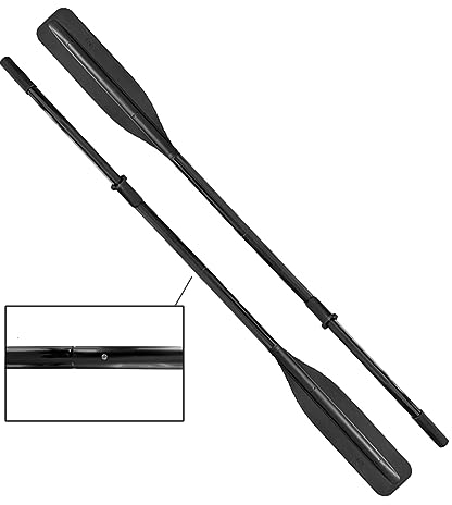 Flachblatt Ruder Teilbares Schaftsystem mitt Ruderhülsen (Größe wählen 1.65m) doppelpaddel paddel kajak stand up paddle sup leash zubehör pole grip aufblasbar personen paddles schwimmen schlauchboot