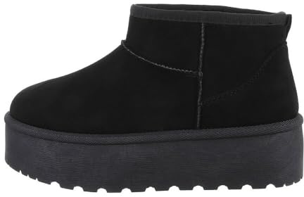 Ital Design Damenschuhe Stiefeletten Plateaustiefeletten