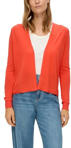 s.Oliver Strickjacke aus Viskose-Stretch mit Rippbündchen