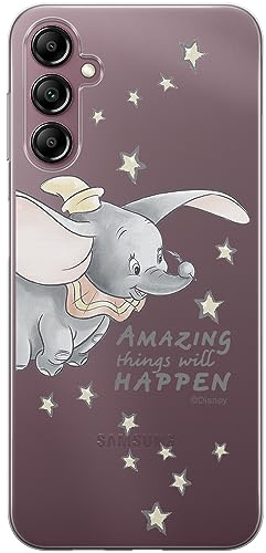 ERT GROUP Handyhülle für Samsung A14 4G/5G Original und offiziell Lizenziertes Disney Muster Dumbo 010 optimal an die Form des Handy angepasst, teilweise transparent