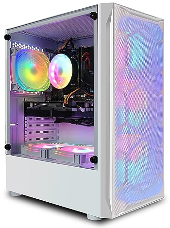 STGsivir PC Gamer Fixe,Ordinateur Gaming,RX 5600 XT 6Go GDDR6, Intel Core i7 jusqu'à 3.9GHz-32Go RAM, 1To SSD, 600M WiFi, BT 5,0, Ventilateur RGBx6, W10H64