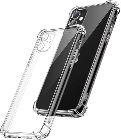 iTemizer Cover trasparente iPhone 12 antiurto e protezione fotocamera compatibile con Ricarica MagSafe, Telefono Custodia Paraurti Antiurto, Retro Antigraffio Trasparente, protezione grado militare.