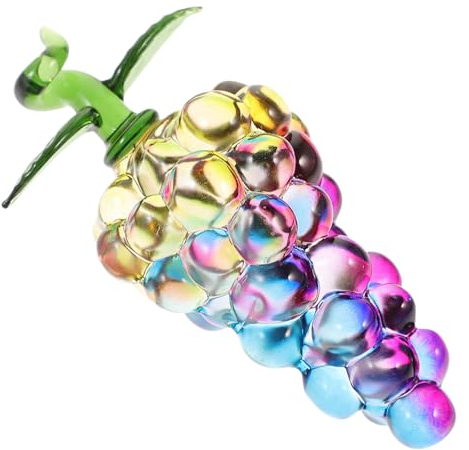 OSALADI Pfirsichornamente Kristallfruchtfigur Kristallfruchtskulptur Herzstück Aus Kristallfrüchten -briefbeschwerer Basteln Traubenfiguren Aus Glas Traubenfigur Aus Kristall Mini Geschenk