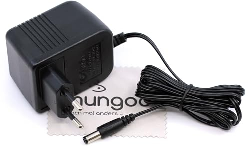 Ladegerät passend für Rega Fono MC 2017 / MM 2017, P1+, P5, Planar 1 (Plus), 2, Planar 3, Planar 6, Planar 8, TT PSU-R (Ersetzt PS1) Ladekabel Plattenspieler, Phono-Vorstufe mit mungoo Displayputztuch
