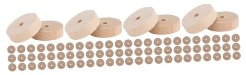 JECOMPRIS 80 Stk Holzräder zum Basteln - Holzrad Modellbau Bastelmaterial Bastelräder aus Holz - Spielzeug - Kleine Räder - Schmücken - Kunsthandwerk - Modellmaterial Hölzern